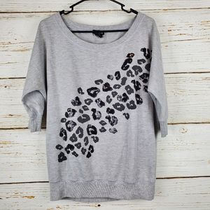 Miss Chievous Animal Print Accent Sweatshirt